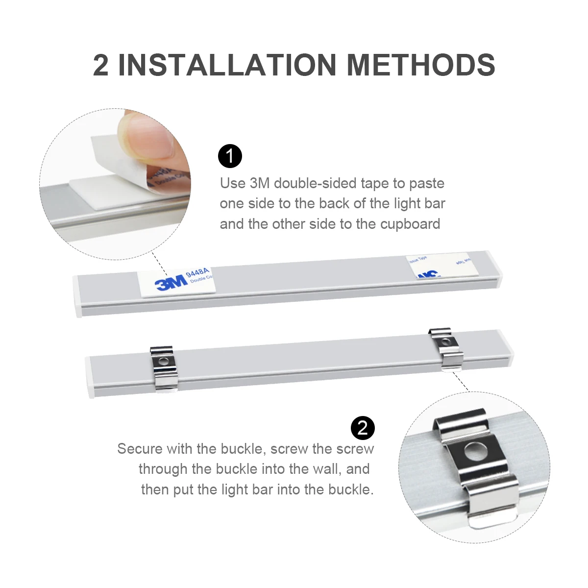Lámpara LED con Sensor de Movimiento para Armario, Cocina, Barra de Luz LED con Sensor de Presencia, Enchufe Europeo 220V, 1 Juego