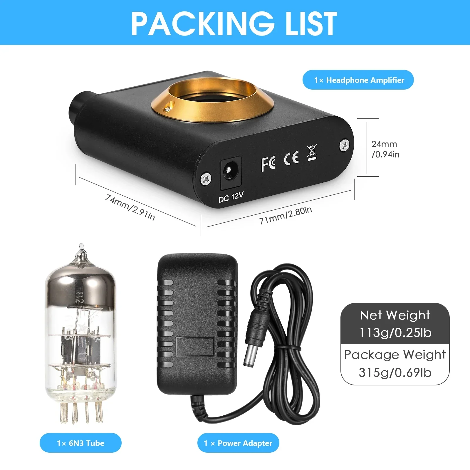 Nobsound Super Mini amplificador de auriculares de tubo de vacío preamplificador de Audio de escritorio estéreo para el hogar