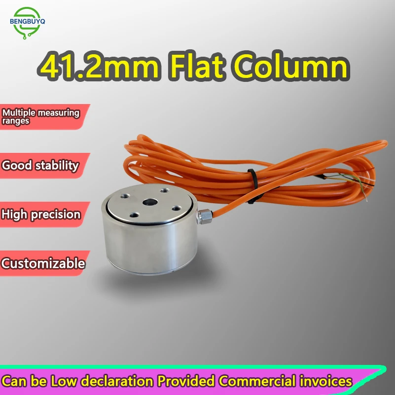 Célula de Carga Tipo Botón 0-2000kg, Sensor de Fuerza de Compresión 1.0–2.0mV/V 10kHz, Transductor de Pesaje de Alta Precisión de Acero Inoxidable