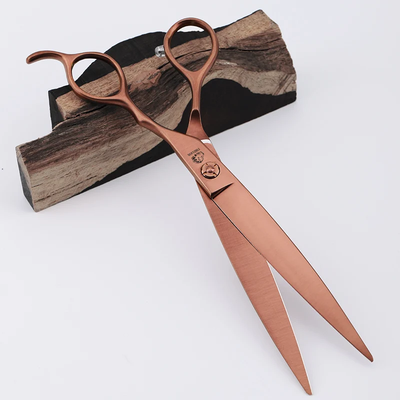 Tijeras japonesas de acero inoxidable 440C para perro, herramienta de corte de pelo liso para perros de 7,0/7,5 pulgadas, profesional, tijeras de aseo para mascotas