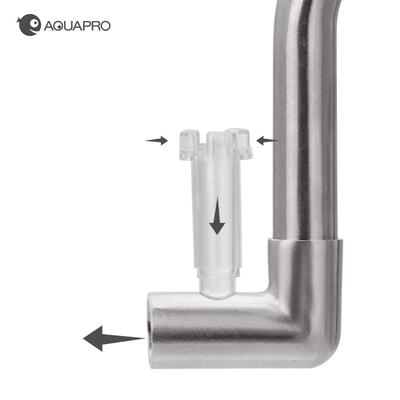 AQUAPRO-Mini tubos de espumadera de entrada y salida de acero inoxidable, filtración de peces y camarones, accesorios para acuario, filtro de salmuera Akvarium y camarones