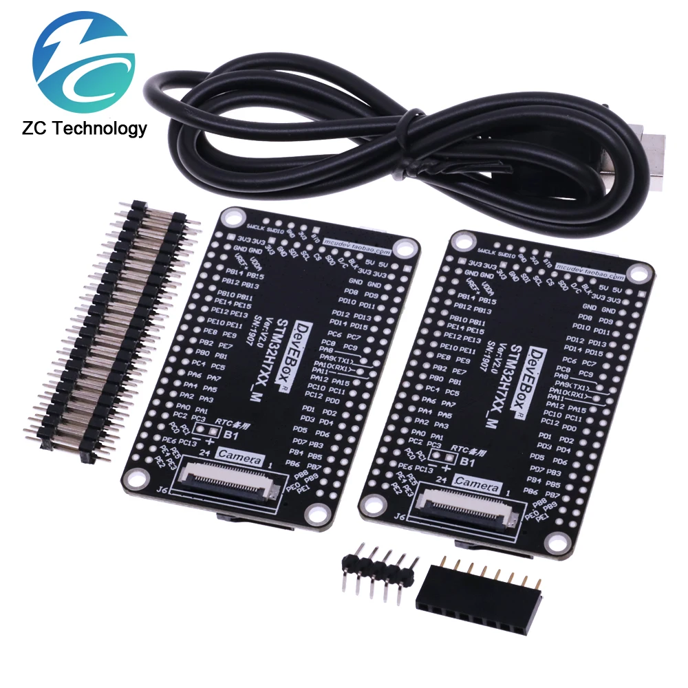 Placa de desarrollo STM32H750VBT6 STM32H743VIT6 STM32H7, placa de sistema STM32, interfaz TFT de placa central M7 con Cable USB