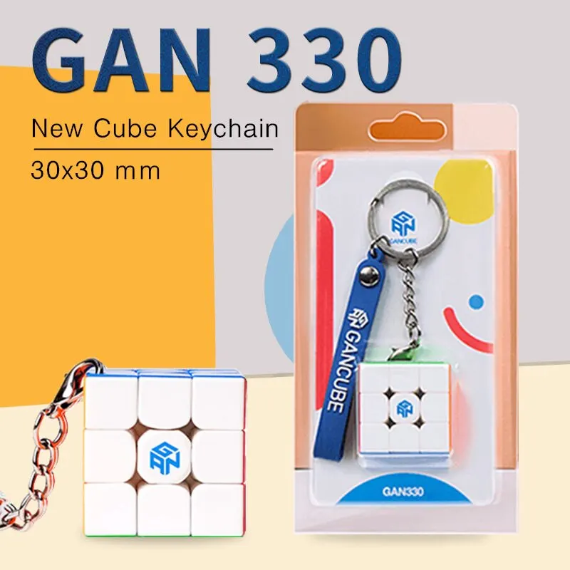 GAN 330 Mini 3x3 llavero cubo 3x3x3 Gan330 Mini Speedcube sin pegatinas 3x3 cubo de velocidad cubo mágico profesional rompecabezas Juguetes