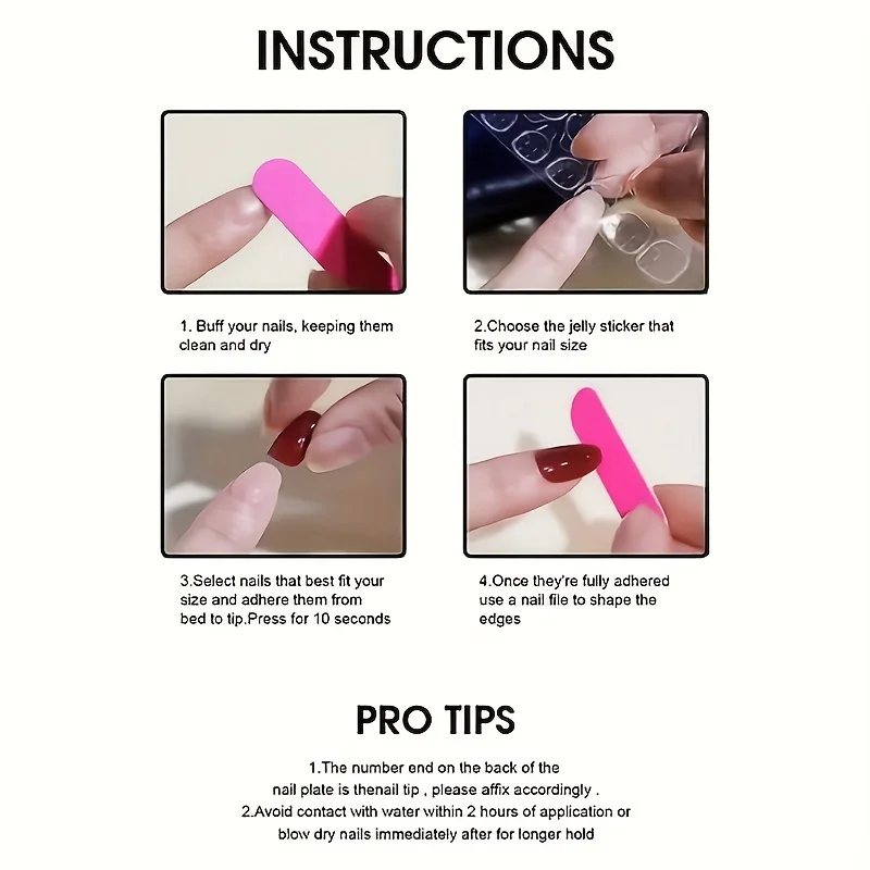 10 piezas de uñas postizas de alta gama, estilo simple y elegante, diseño en forma de V pintado a mano, tallado tridimensional, con pedrería hecha a mano.