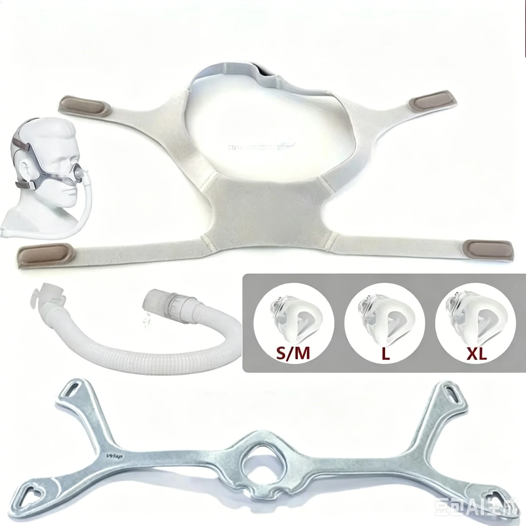 Repuestos Originales para la Máscara WISP Genie: Almohadilla de Silicona, Correa para la Cabeza, Hebilla, Marco, Soporte, Accesorios de Repuesto para la Máscara de Dormir