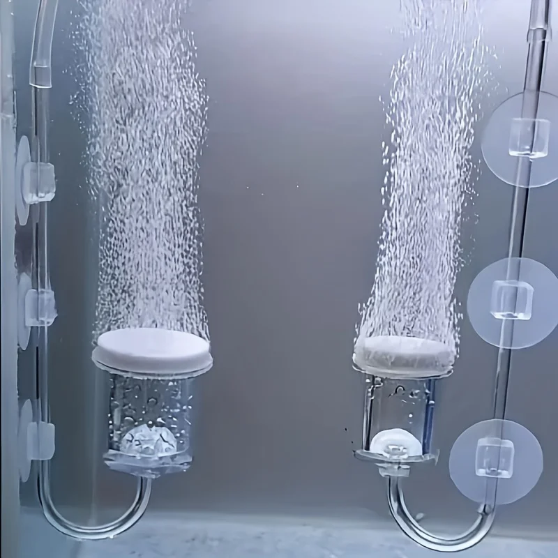 Difusor de atomizador de CO2 de vidrio para acuario, contador de burbujas con ventosa para acuario, accesorios de suministro para pecera plantada