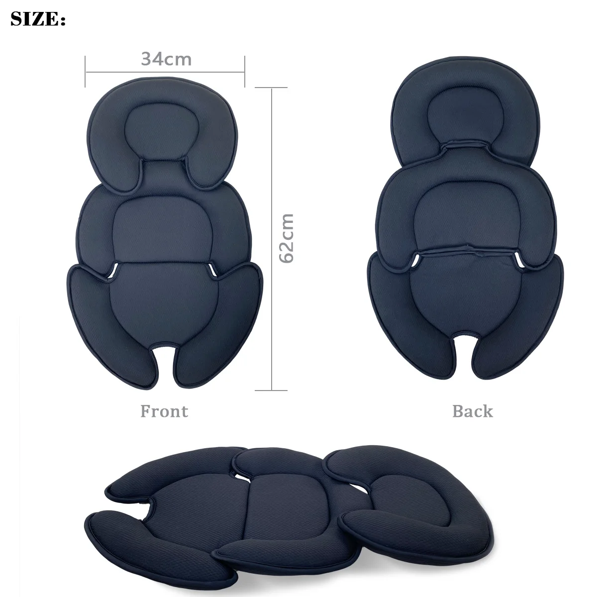 Cojín Universal para asiento de cochecito de bebé, almohada de soporte para cabeza y cuerpo para asiento de coche infantil Doona, accesorios para cochecito de recién nacido