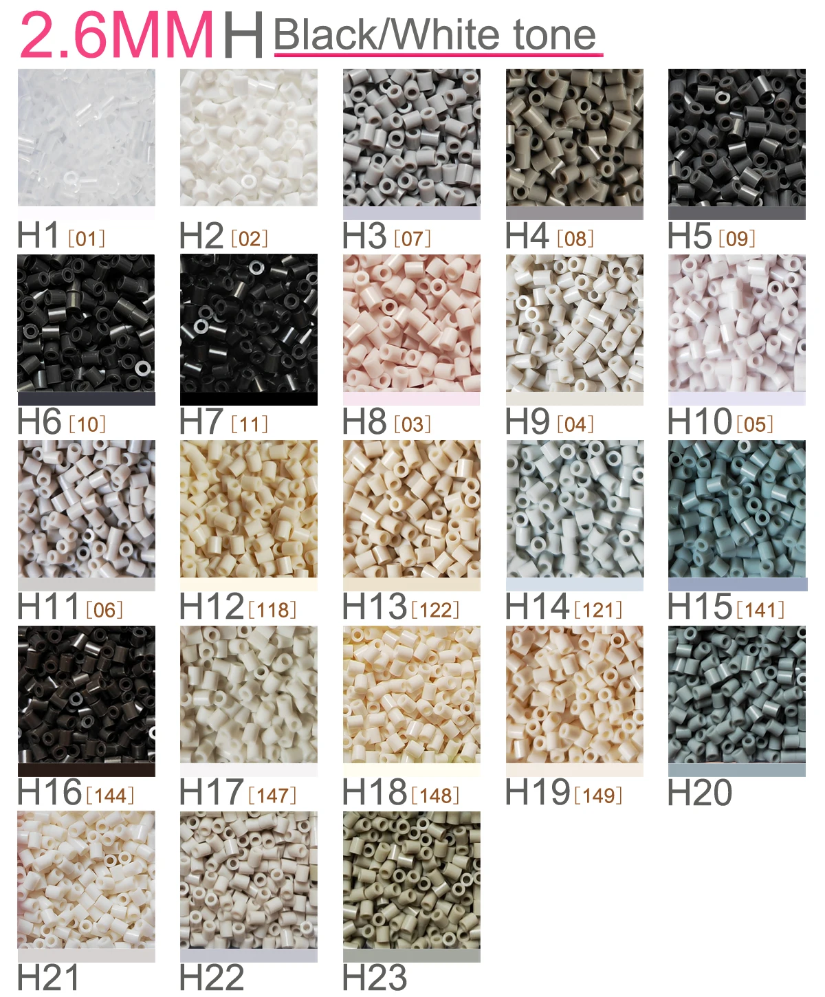 Mini Perlas de 2.6mm, 1000 Unidades, Color Negro, Perlas Fusibles para Pixel Art, Regalo, Perlas Hama, Rompecabezas DIY, Perlas Termoadhesivas