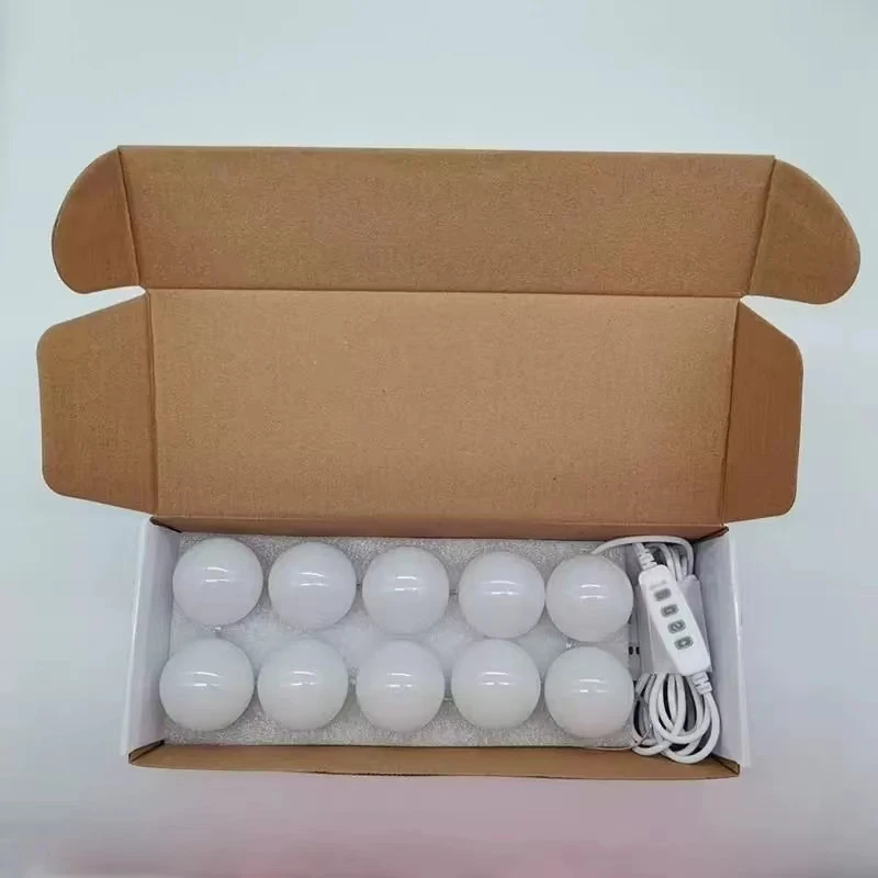 Bombillas de maquillaje para espejo de pasta de luz LED, espejo de maquillaje, bombillas LED de 5v 2A, lámpara LED, mesa iluminada cosmética USB, 10 Uds.