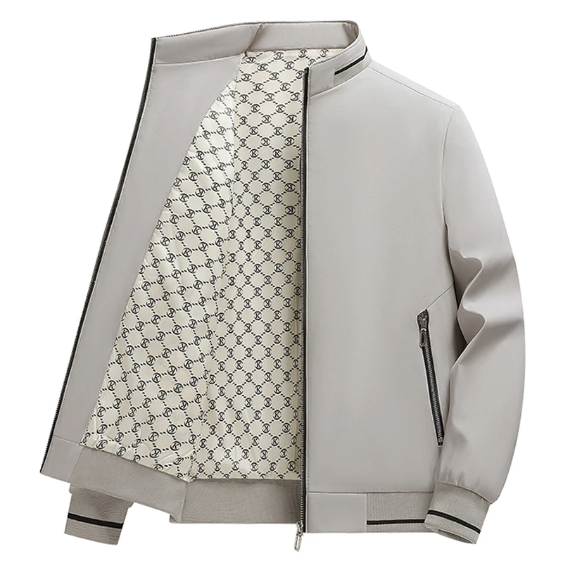Chaqueta 8XL de talla grande para hombre, abrigos holgados informales de otoño, chaquetas formales de negocios, cortavientos de talla grande para primavera, prendas de vestir sólidas 6XL 7XL