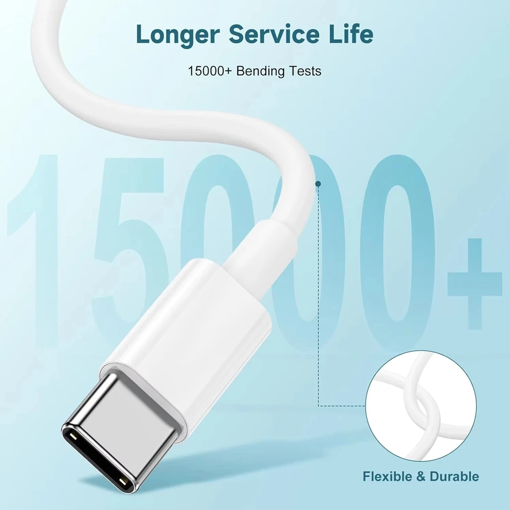 Cable de Carga Rápida Dual USB-C de 100W para iPhone 15 16 17 Pro Max Samsung Xiaomi Huawei, Cables de Datos de Carga Rápida Tipo C a Tipo C