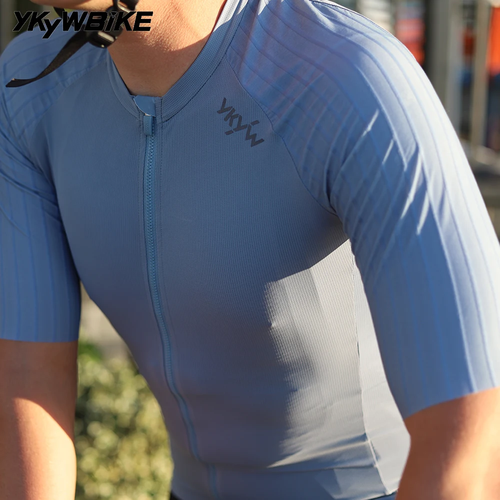 YKYW, Jersey de Ciclismo de 2025 de verano para hombre, camiseta de bicicleta, Jersey de bicicleta, cremallera, transpirable, aerodinámica, manga raglán de secado rápido