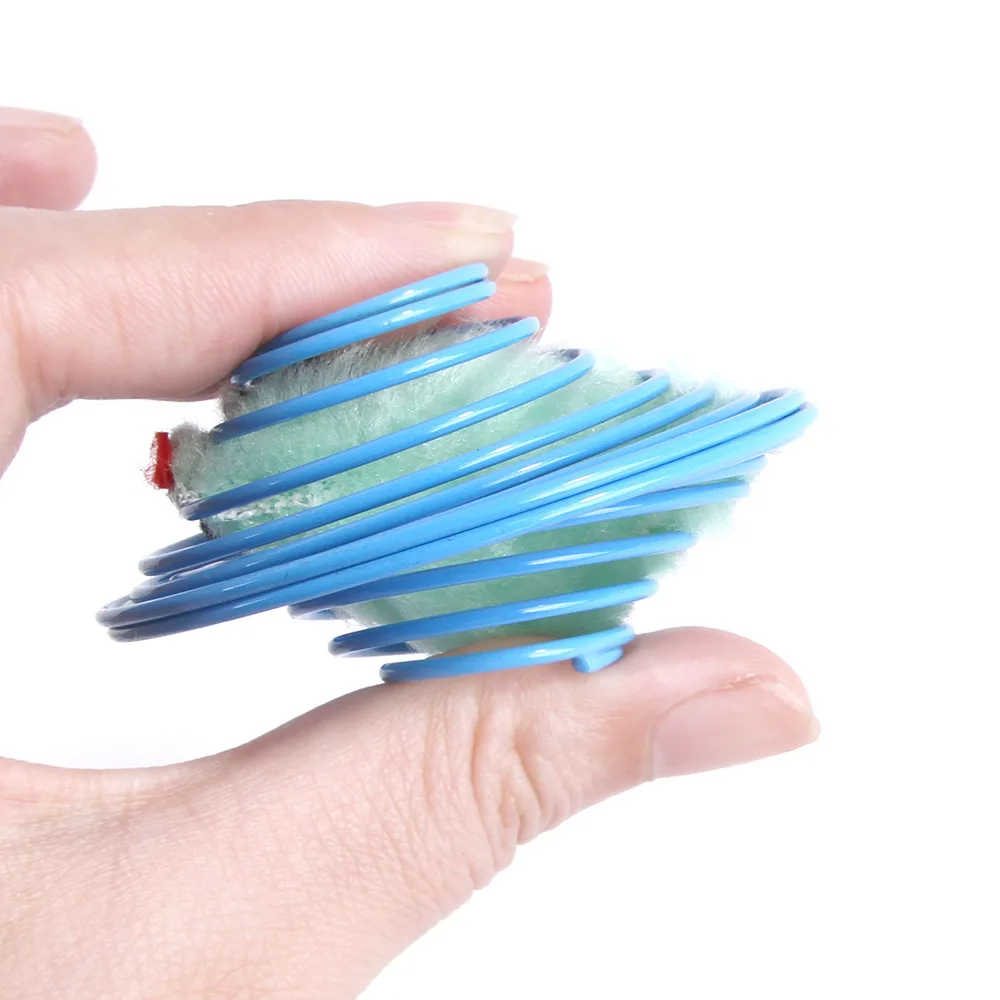 Pelotas de juguete para gatos, divertidos juguetes elásticos con resortes para gatitos, ratas enjauladas interactivas, bolas rodantes para gatos, accesorios para gatos de Color aleatorio para mascotas