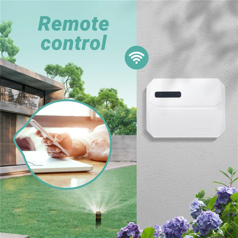INKBIRD 6 o 8 zonas tipos de UE de controlador de aspersor WIFI utilizado para riego inteligente para regar con ajuste estacional