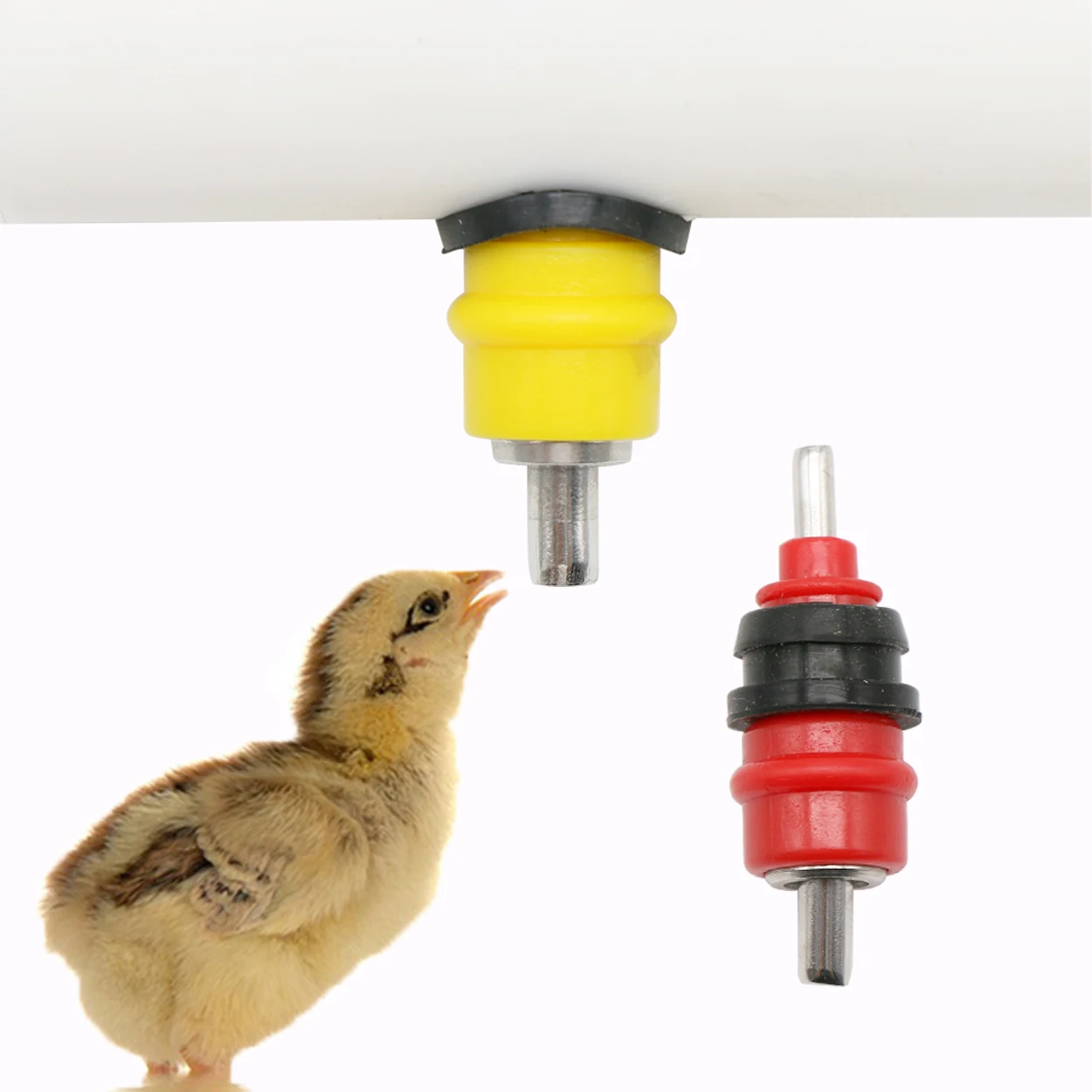 Bebedero para aves de codorniz, 10 Uds., bebedero para pollos, bebederos para pezones, dispensador automático de agua, equipo para cría de aves de corral