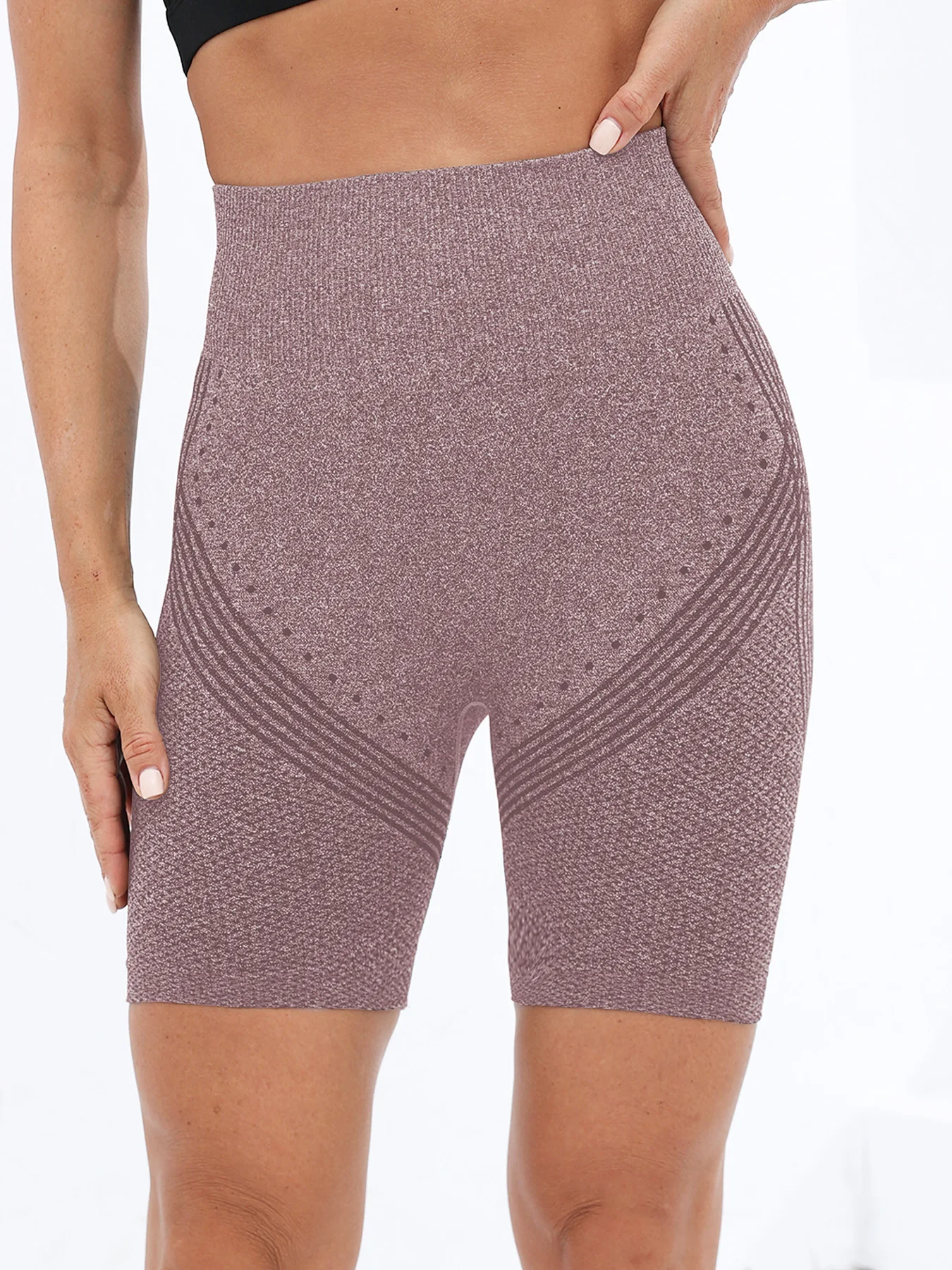 Nuevos pantalones cortos deportivos para mujer, pantalones cortos deportivos sin costuras para Yoga, pantalones cortos de cintura alta