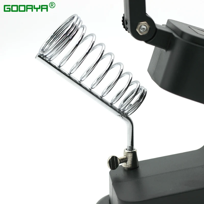 Lupa de soldadura con luz LED, lupa con Clip auxiliar, lupa 3 en 1, soldadura manual, soporte de hierro para soldar, estación