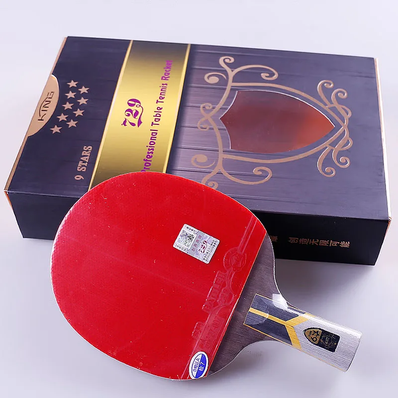 Raqueta de tenis de mesa Friendship King Series, raqueta de Ping Pong de carbono ofensiva profesional de 6/7/8/9 estrellas, paleta adhesiva, 729