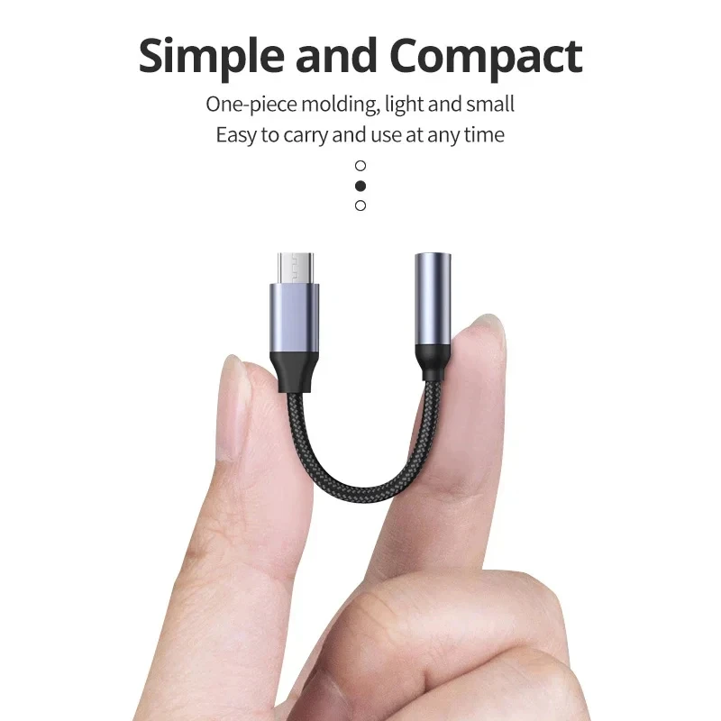Adaptador de conector de auriculares hembra USB C a 3,5mm, adaptador de Cable de Audio auxiliar tipo C para teléfono móvil Samsung Galaxy Huawei Xiaomi iPad Pro