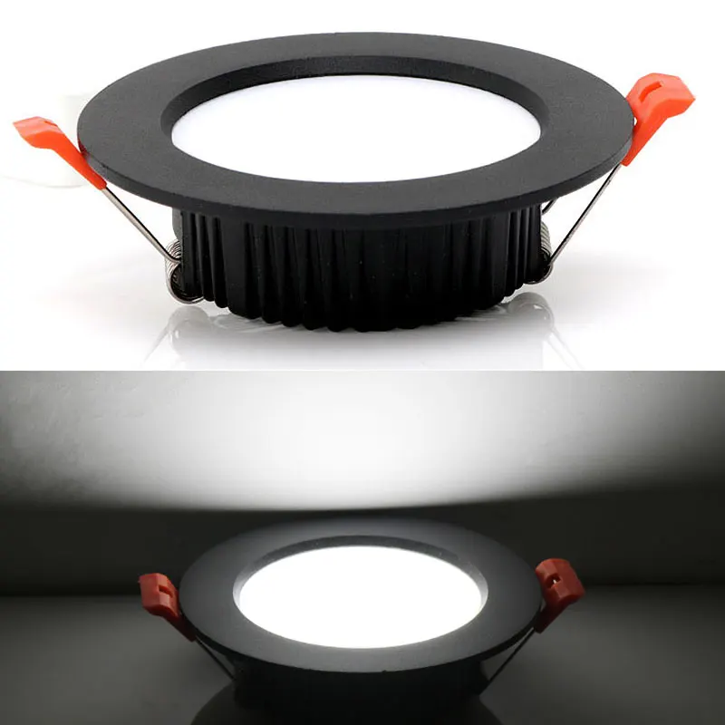 6 uds AC220V LED Downlight de aluminio grueso 5W 7W 9W 12W 15W 18W 110V iluminación empotrable para dormitorio cocina lámpara interior abajo
