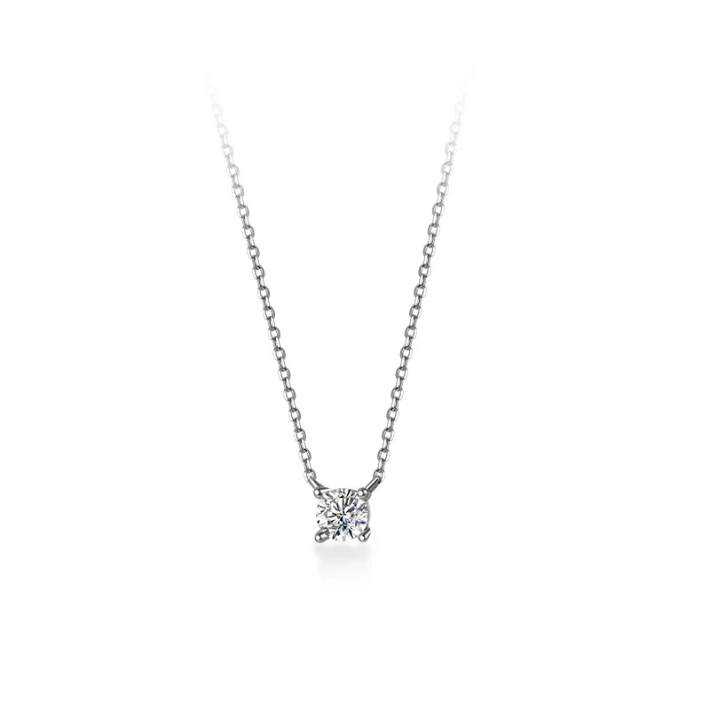 La Monada-collar de plata de 38 + 4,8 cm para mujer, joyería de plata fina 925, colgantes minimalistas para el cuello, cadenas de plata 925 para mujer