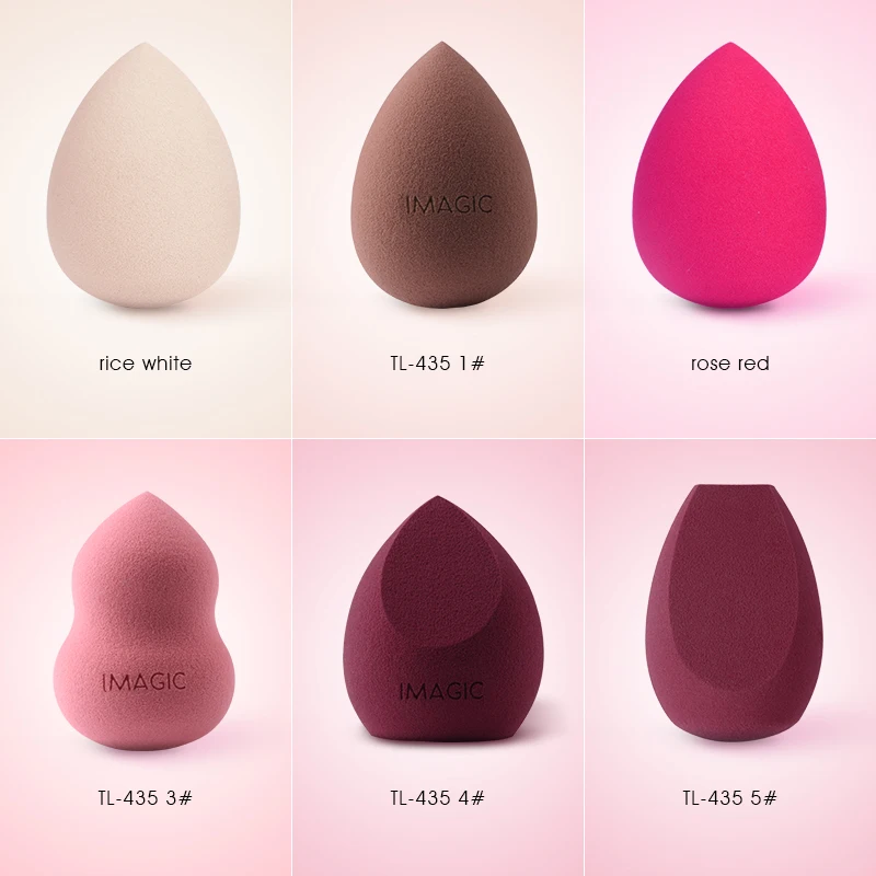 IMAGIC-Juego de esponjas para mujer, herramientas de belleza para mezclar maquillaje, base seca y húmeda en polvo, colorete, 10 unidades por Kit