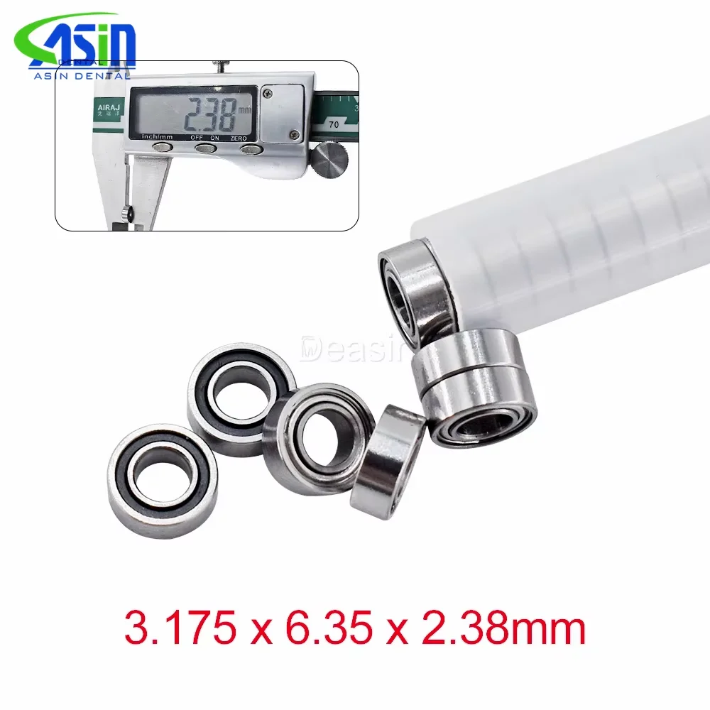 Rodamientos Cerámicos de Alta Velocidad SR144 de Alta Calidad, 10 Piezas, Compatibles con NS* Tosi Coxo, Rodamientos Dentales de 3.175*6.35*2.381 mm ASIN