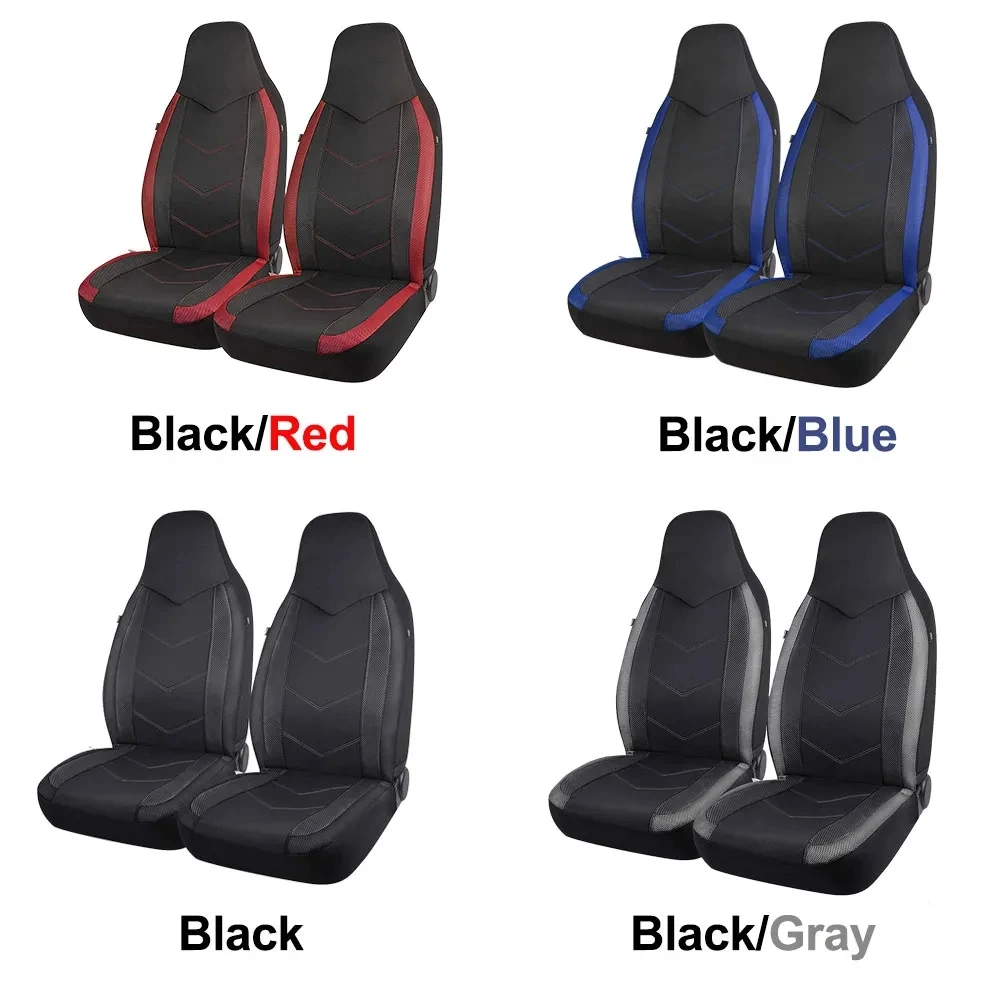 Fundas para asientos de coche de tela de malla de aire con respaldo alto, Airbag de diseño deportivo Compatible con la mayoría de los cojines del asiento de la furgoneta del camión Suv del coche