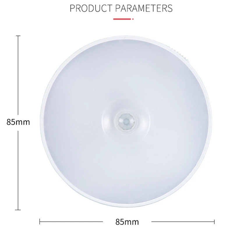 Luz LED con Sensor de Movimiento, Luz Nocturna Inalámbrica, Luz Debajo del Gabinete, Lámpara de Armario, Lámpara Inteligente de Inducción Corporal para Montar en la Pared, Decoración del Hogar
