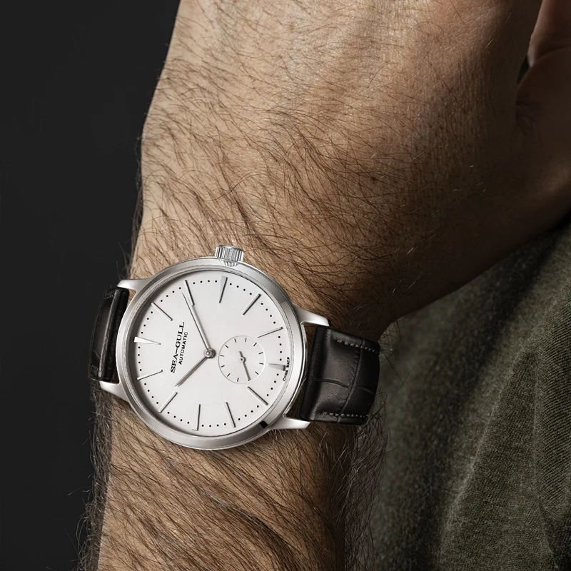 Reloj de Pulsera Mecánico para Hombre Seagull New Business, Resistente al Agua 50m, Correa de Cuero, Reloj Masculino para San Valentín, Relogio Masculino 6075