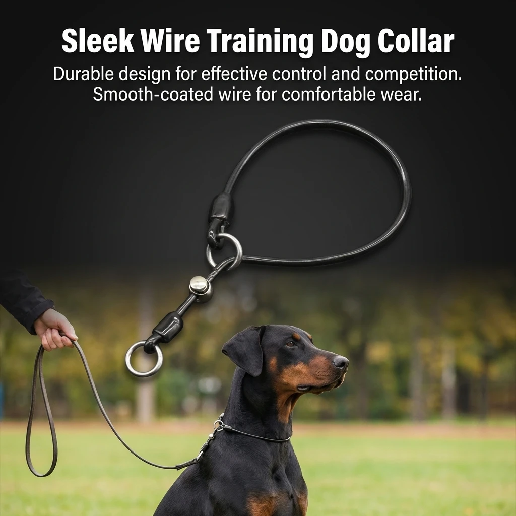 Collar de perro con cable de acero recubierto de cuerda P, collar antiexplosión para entrenamiento, collar de cuerda P adecuado para pasear perros medianos y grandes