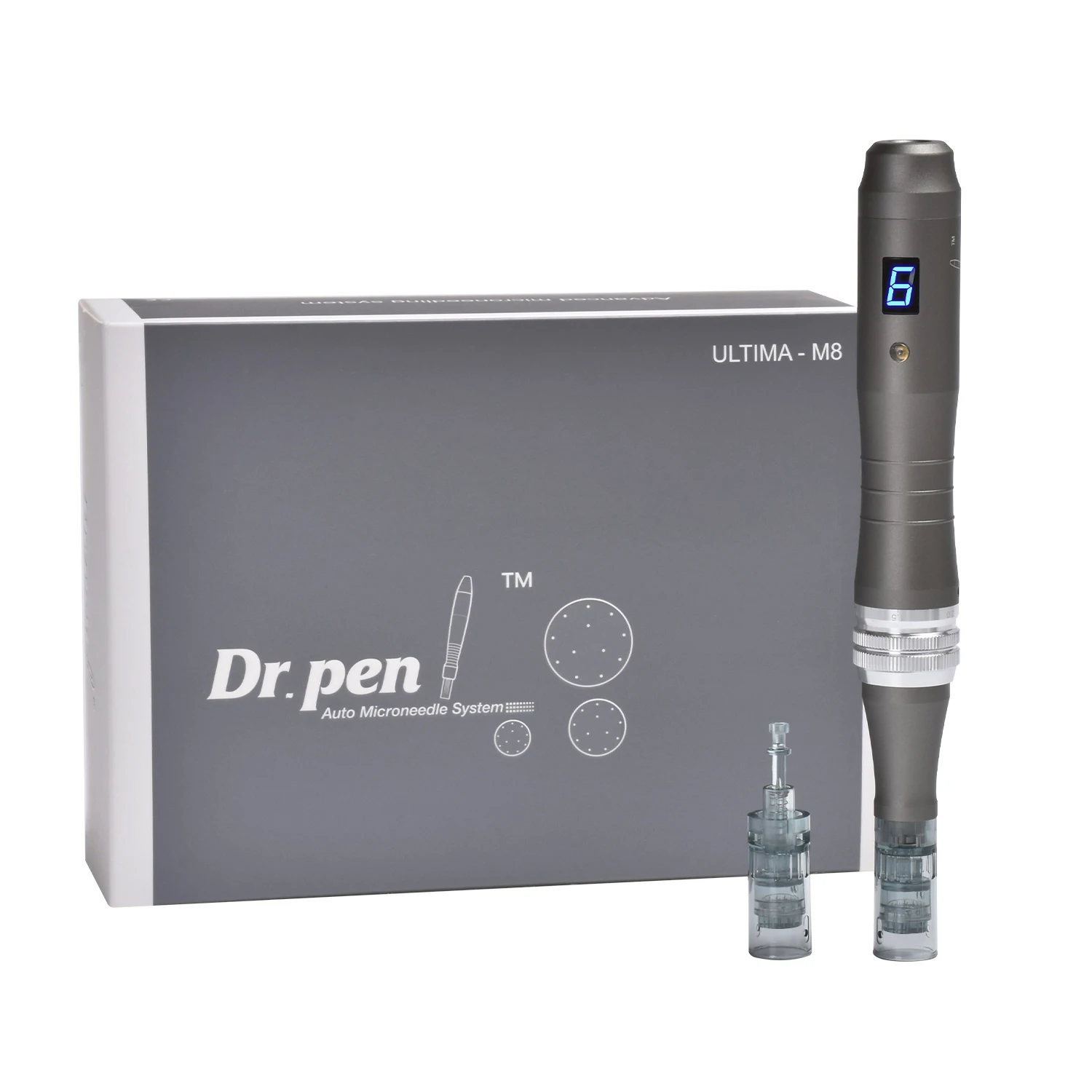 Dr. Pen Ultima M8 con 22 cartuchos, kit inalámbrico de microagujas MTS Derma, máquina de belleza para uso profesional, longitud de la aguja 0.25 mm