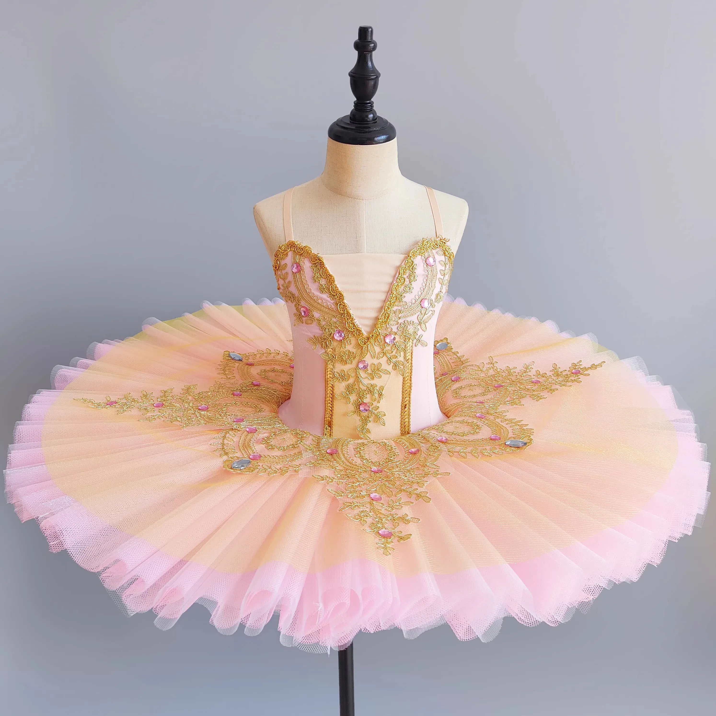Tutú de Ballet profesional para niñas, plato azul y rosa, tutú de panqueque, vestido de fiesta de bailarina, traje de baile de Ballet para mujeres y niños