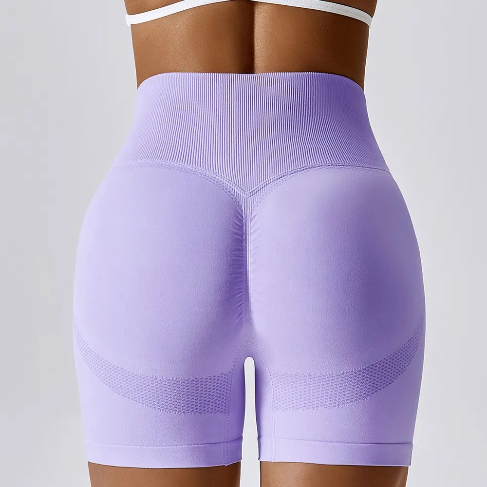 Pantalones cortos deportivos sin costuras para mujer