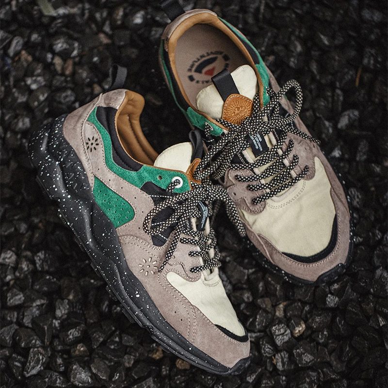 Maden 80's zapatos para correr con empalme Retro para hombres, zapatillas cómodas y transpirables versátiles, zapatos informales bajos para exteriores para hombres