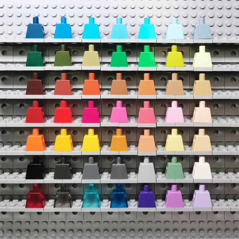 Piezas de bloques de construcción para la parte del cuerpo, piezas lisas para el Torso, DIY, MOC, 100 #, 973 piezas