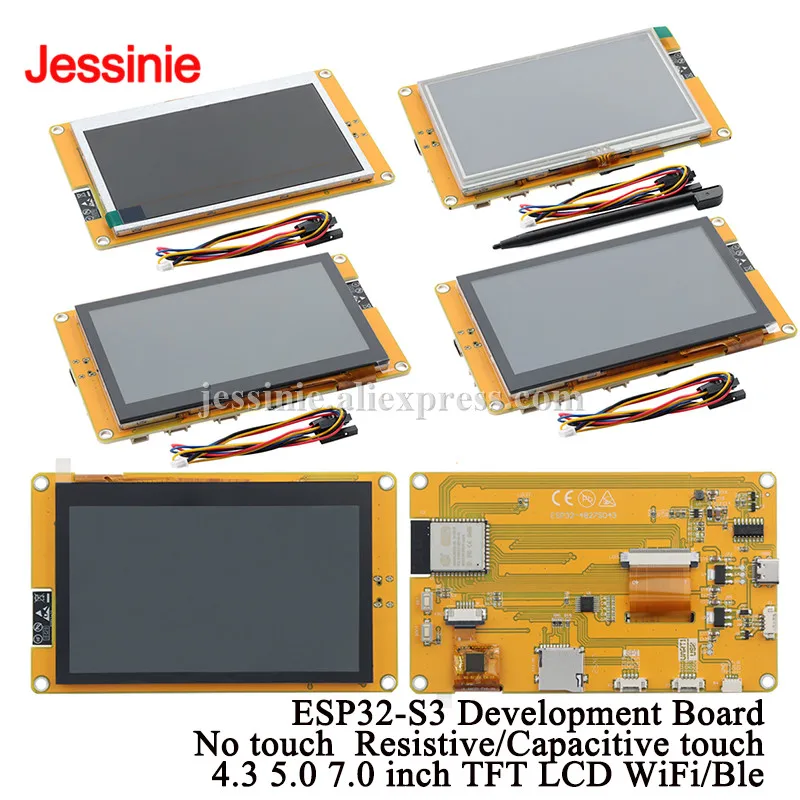 Placa de Desarrollo ESP32-S3 ESP32S3 con Pantalla LCD de 4.3, 5.0 y 7.0 Pulgadas, WiFi, Bluetooth, Módulo TFT TN Inteligente, Táctil Resistivo y Capacitivo