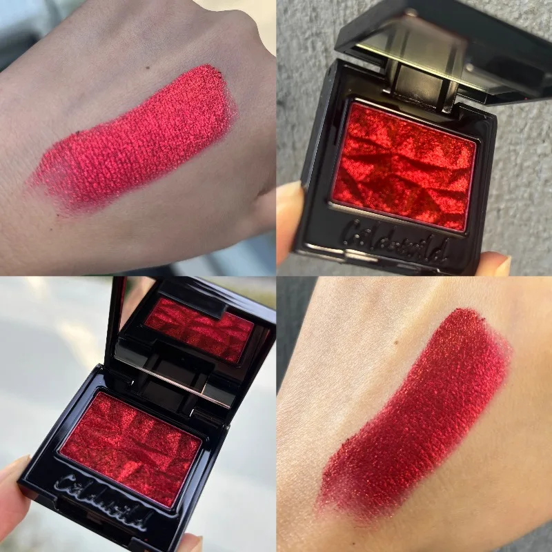 Sombra de Ojos Individual Coldnwild Chameleon, Tono Rojo Ahumado, Resistente al Agua, Larga Duración, Altamente Pigmentada para Cosplay y Maquillaje de Ojos Atrevido