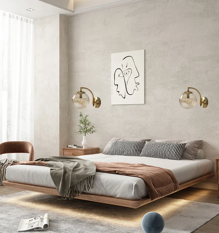 Lámpara de pared Led moderna, luz de pared de cristal de color, candelabro de noche minimalista nórdico para sala de estar, dormitorio, comedor, cocina, accesorio de iluminación interior