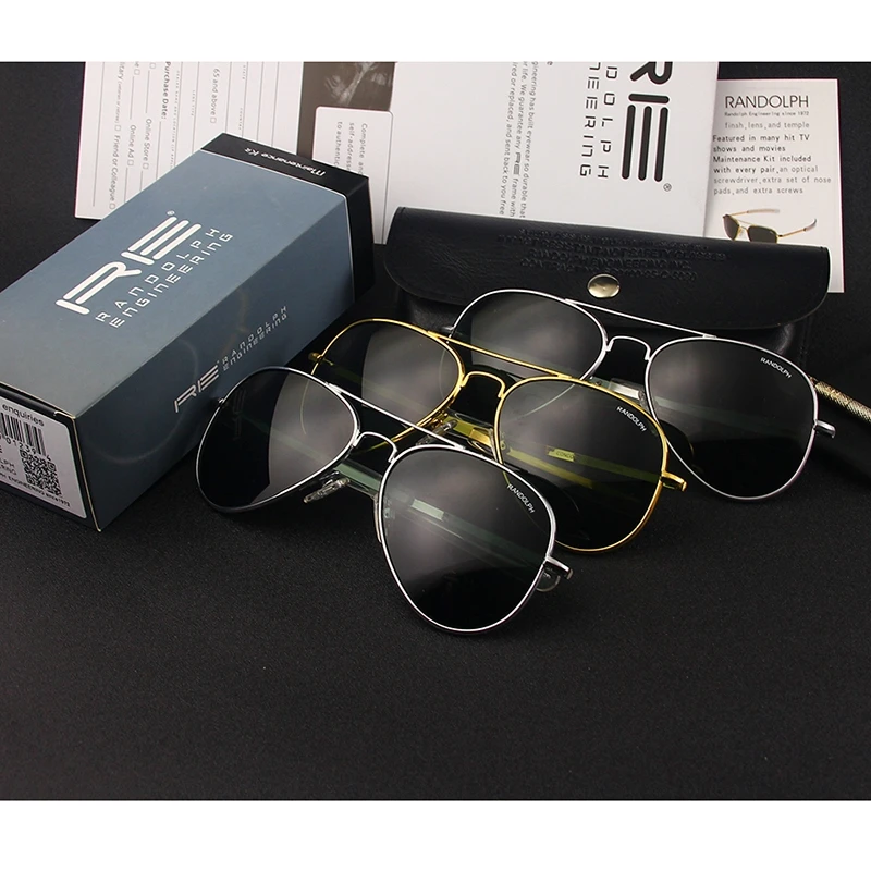 Gafas de sol RE para hombre y mujer, lentes de sol de piloto de aviación militar del ejército americano, marca de lujo, marco de titanio de Metal Vintage