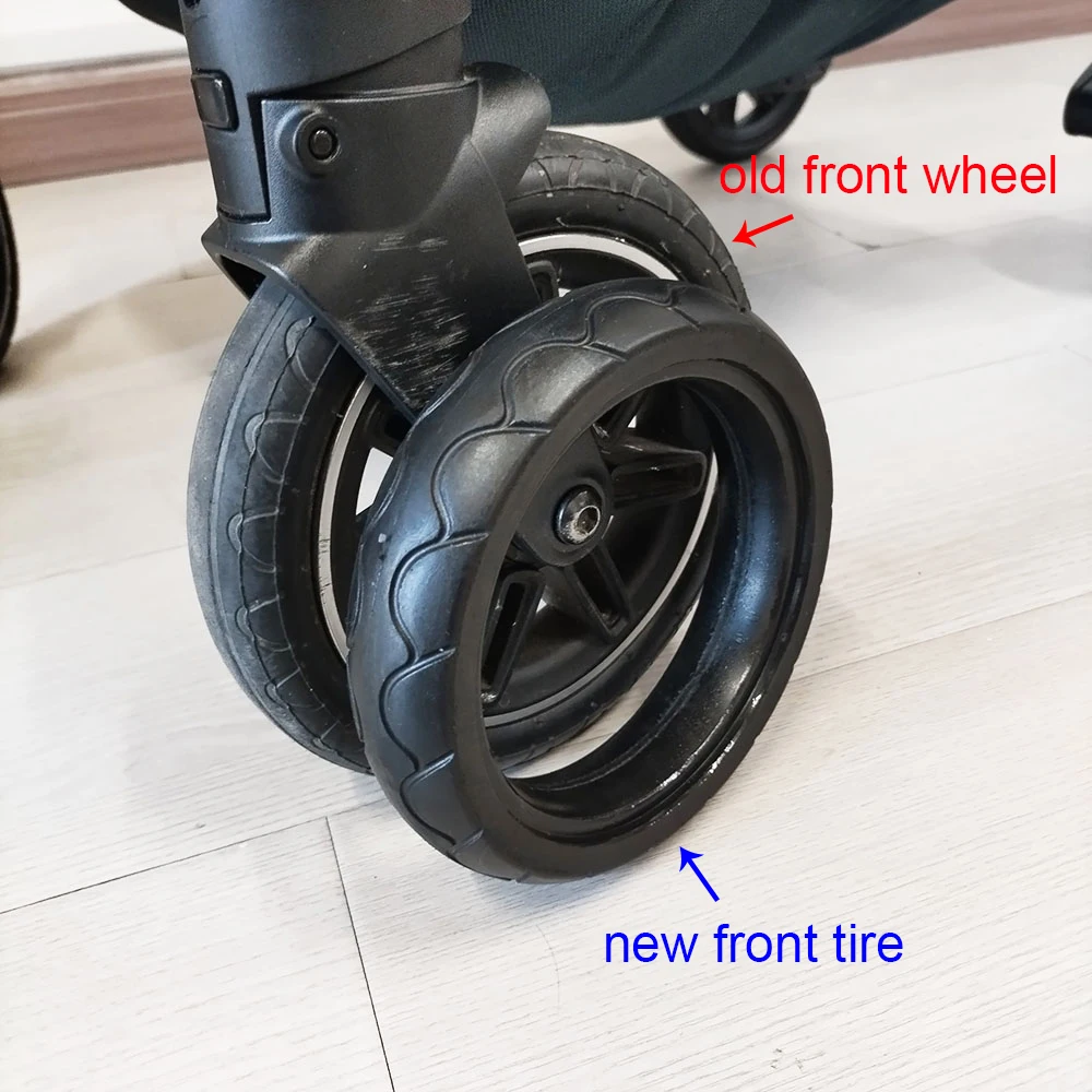 Neumático de buggy personalizado para rueda delantera o trasera Triv, cubierta de neumático sin cámara de PU con banda de rodadura, accesorios compatibles con cochecitos de bebé DIY