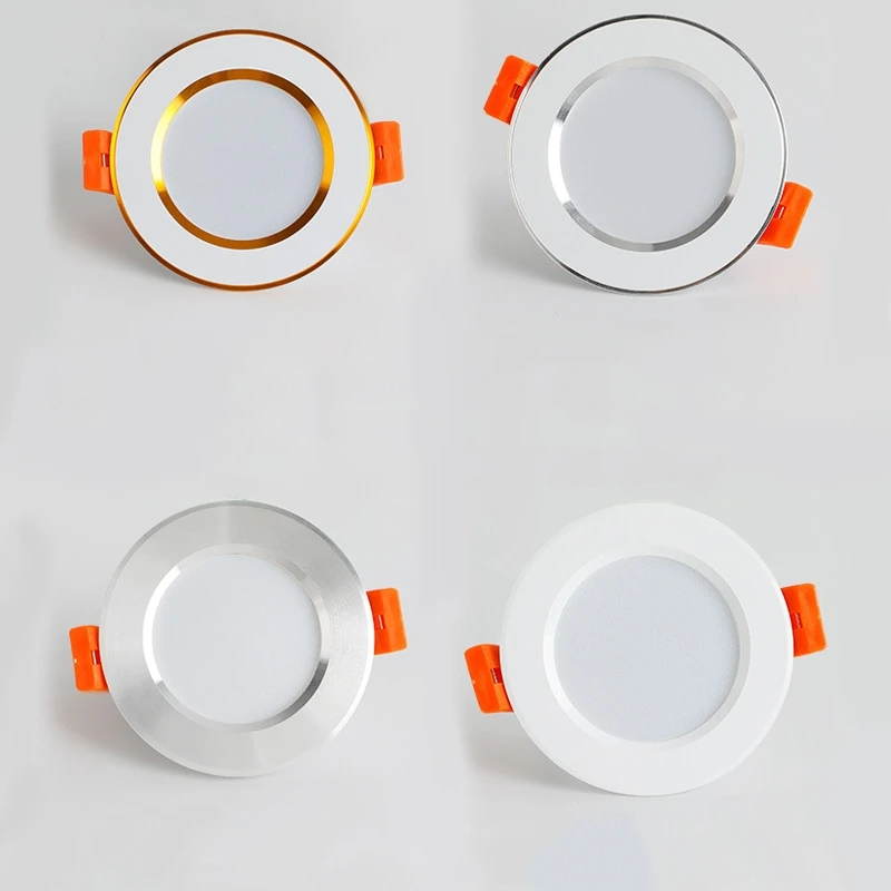 Downlight LED 220V Regulable, Tres Colores, 5W 7W 9W 12W 15W, Lámpara LED Empotrada de Techo, Luz Blanca Fría y Cálida