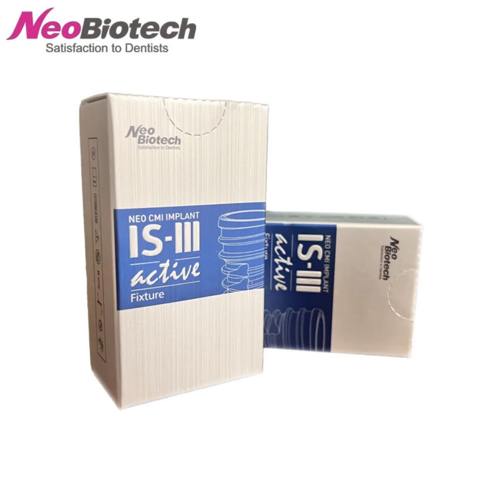 Implante Dental NeoBiotech IS‑III Active CMI, Superficie SLA, Fijación de Titanio Hexagonal Interna D3.0-5.0, D4.0×L10, Restauración a Nivel Óseo