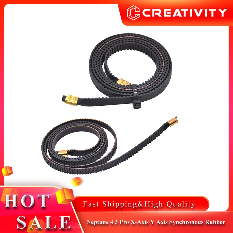 Neptune 4,3 Pro eje X eje Y caucho síncrono GT2 ancho 6mm correa de distribución compatible con Neptune 4,3 Max Neptune 4 3 Plus correa de impresora 3D