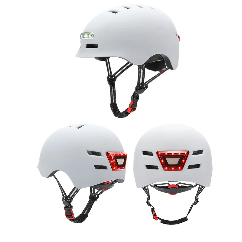 Casco inteligente para montar en bicicleta con luz trasera, casco Universal para adultos, bicicleta eléctrica, Scooter de carretera, ciudad, deportes, hombres y mujeres