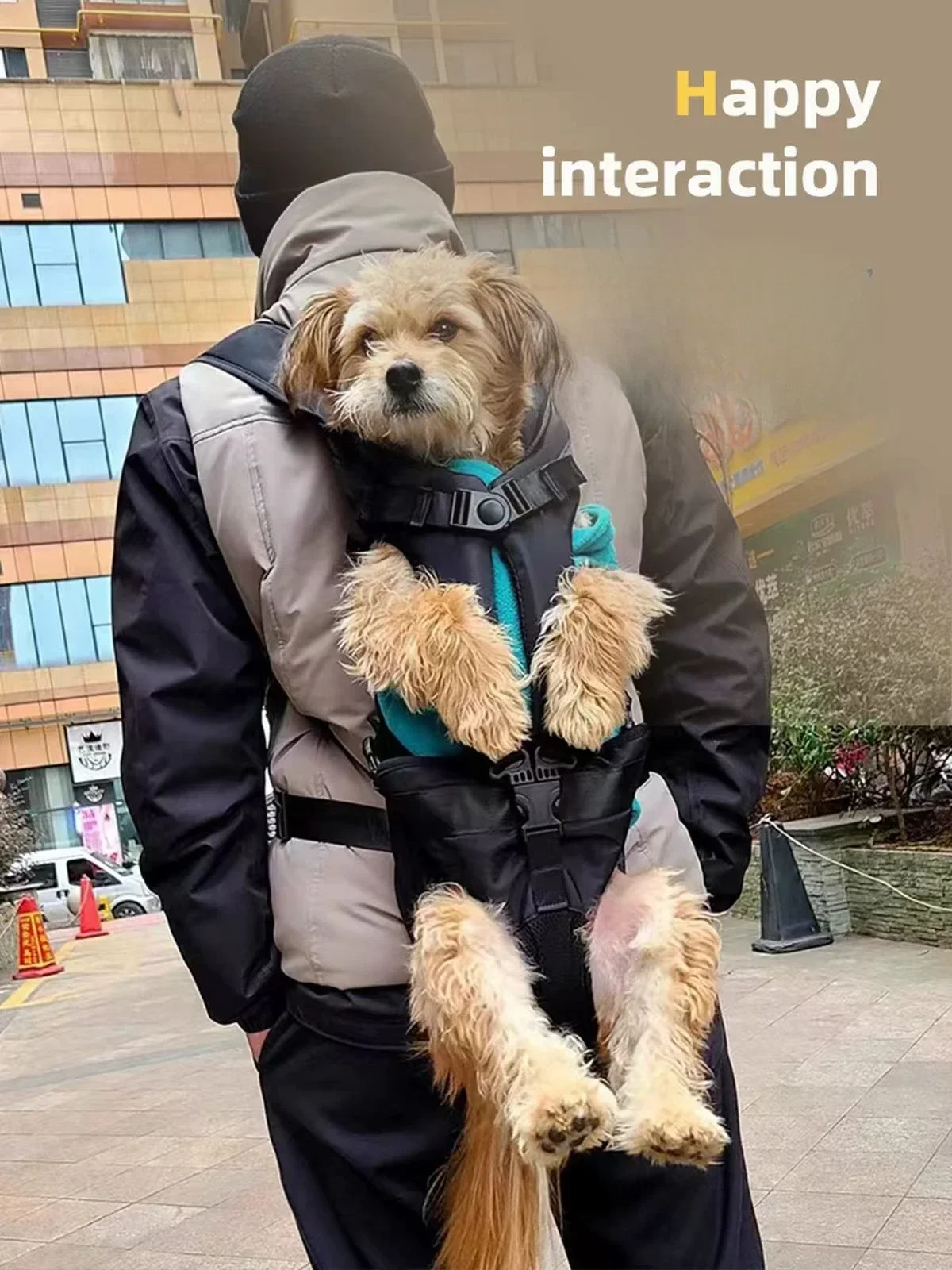Bolsa para mascotas en el pecho que envuelve la mochila grande para perros, conveniente para llevar al salir, nuevo producto