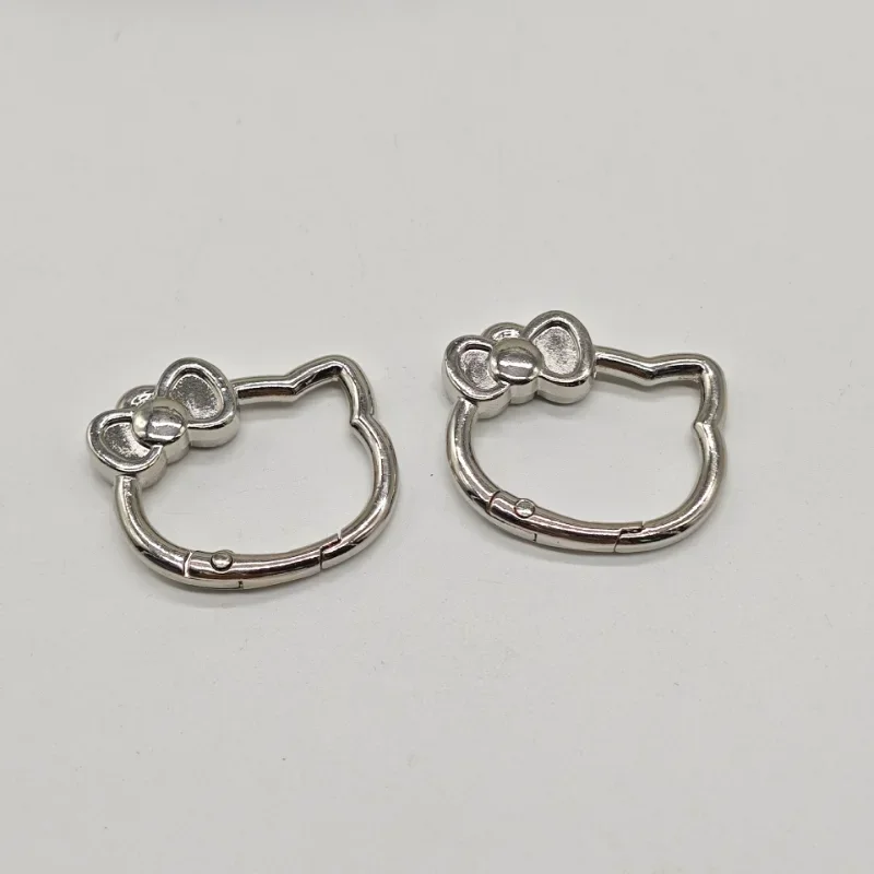 Llavero de metal Kawaii con diseño de gato, hebillas de resorte, accesorios DIY, mosquetón abrible, cierre para llavero, clips para bolsos, gancho a presión, regalos