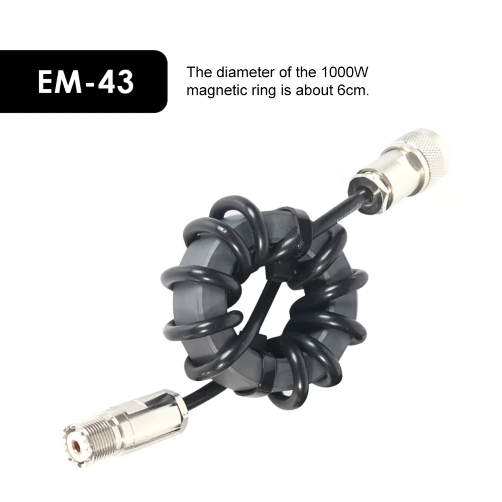 Bobina de estrangulación de onda corta, anillo magnético EM-25 EM-43, accesorio de Radio HF, 200W, 1000W, supresión de ruido, interferencia electromagnética