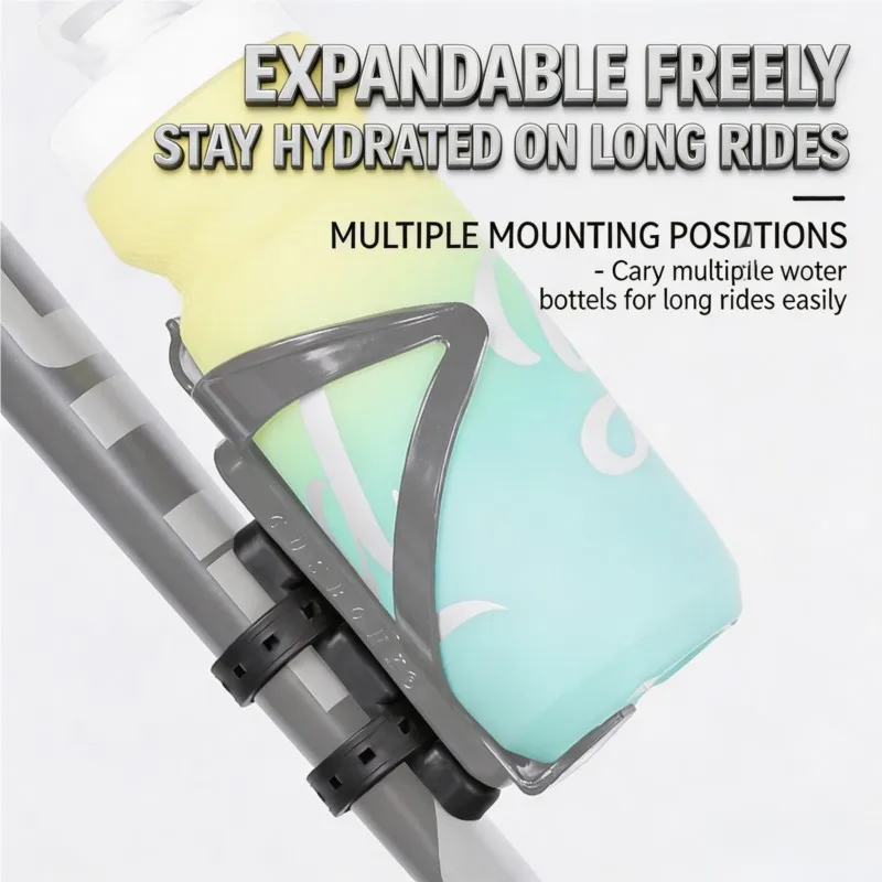 Portabidones Universal para Bicicleta, Sin Necesidad de Perforar, Soporte para Manillar, para Bicicletas de Montaña y Carretera, Accesorios de Ciclismo