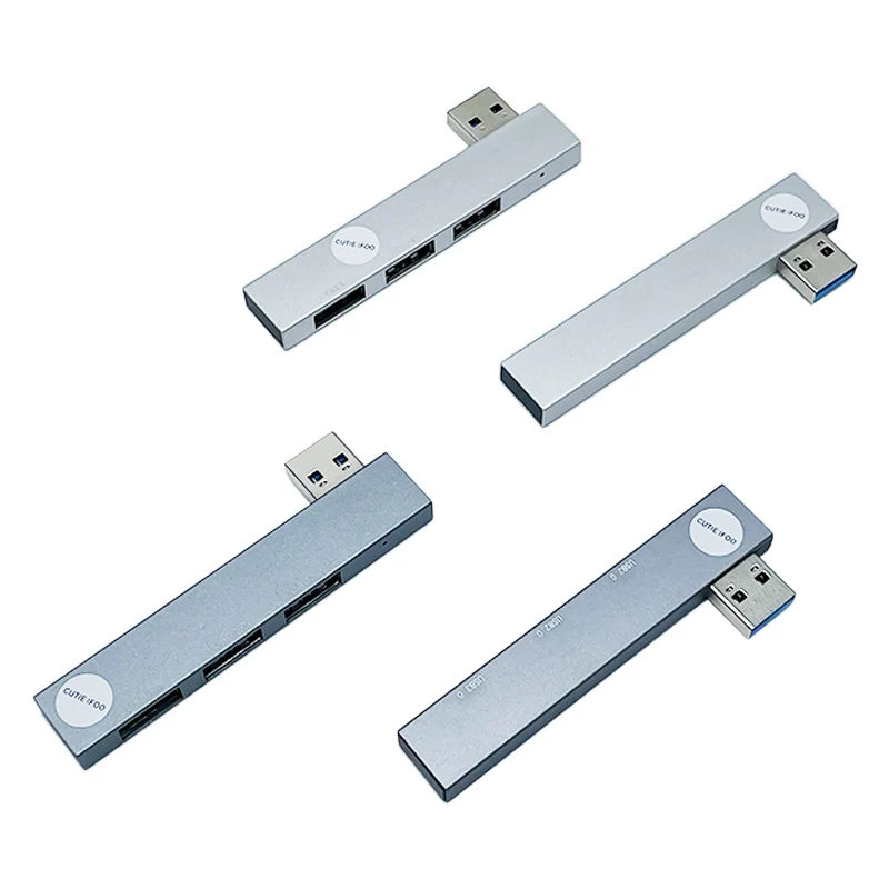 Hub USB Lateral Izquierdo/Derecho con 1 Puerto 3.0 y 2 Puertos 2.0, Expansor para Laptop, Impresora, Memoria USB, Disco Duro Móvil, Computadora Portátil